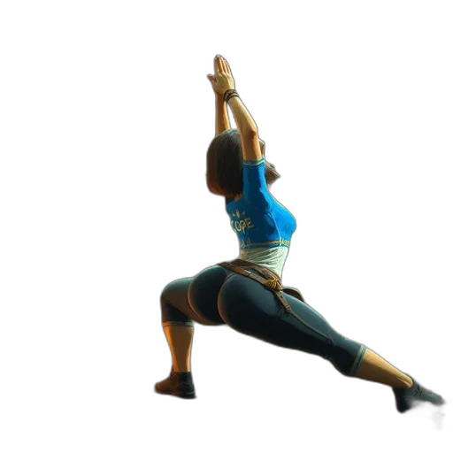 3d render, concept art, blue, woman transparent PNG cut-out