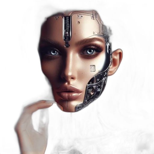 robot, face, mask, jewelry transparent PNG cut-out