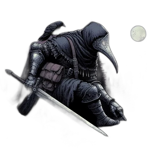 sword, weapon, mask, jacket transparent PNG cut-out