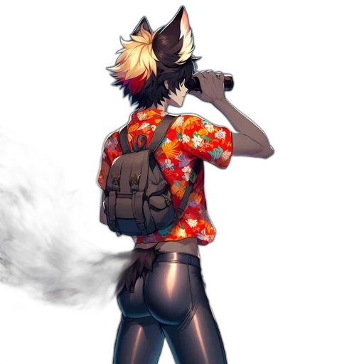 jacket, staff, weapon, dress transparent PNG cut-out