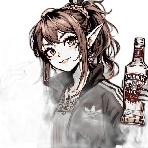 bottle, dragon, staff, anime transparent PNG cut-out