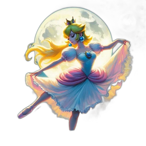 dress, staff, crown, concept art transparent PNG cut-out