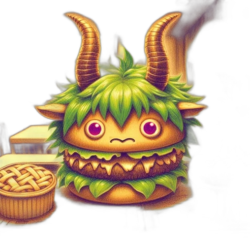 dragon, food, creature, mask transparent PNG cut-out