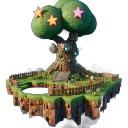 crown, tree, hat, staff transparent PNG cut-out
