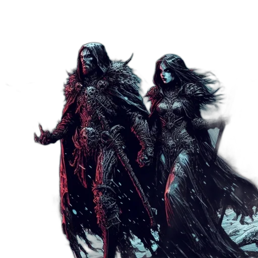 concept art, comic book art, fantasy art, red transparent PNG cut-out