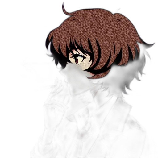 mask, face, hair, jacket transparent PNG cut-out