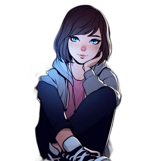 jacket, face, staff, weapon transparent PNG cut-out
