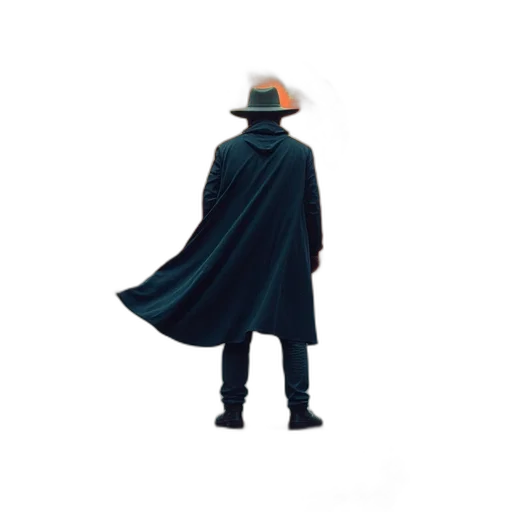 hat, jacket, umbrella, staff transparent PNG cut-out