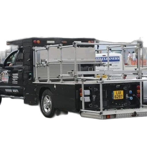 black, utility, truck, ladder transparent PNG cut-out