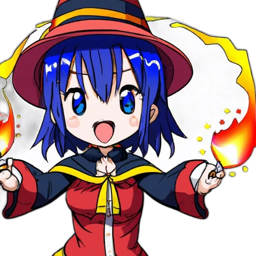 staff, hat, dragon, anime transparent PNG cut-out