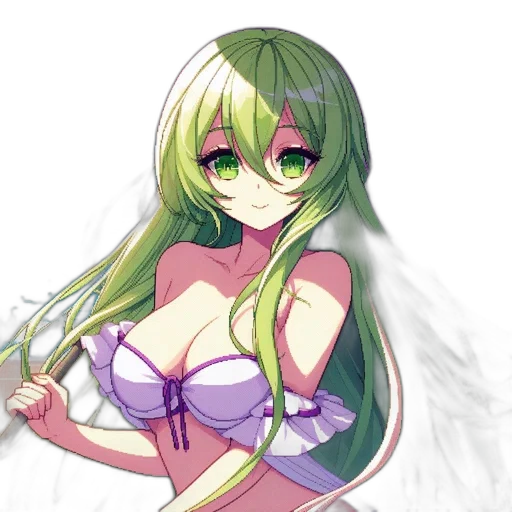 staff, dress, flower, anime transparent PNG cut-out