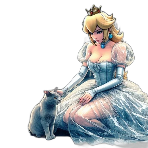 dress, crown, concept art, fantasy art transparent PNG cut-out