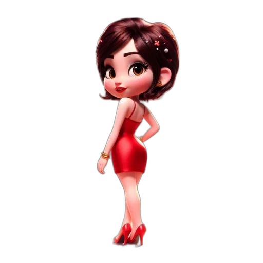 dress, jewelry, 3d render, cartoon transparent PNG cut-out
