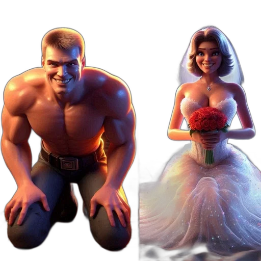 dress, concept art, comic book art, 3d render transparent PNG cut-out