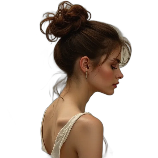 jewelry, hair, face, dress transparent PNG cut-out