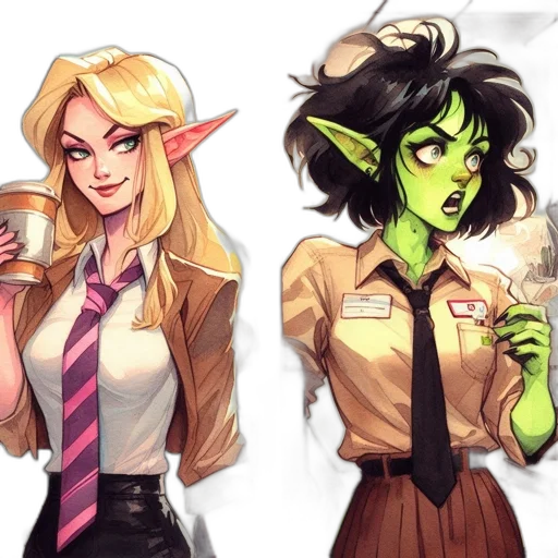 concept art, fantasy art, comic book art, pixel art transparent PNG cut-out