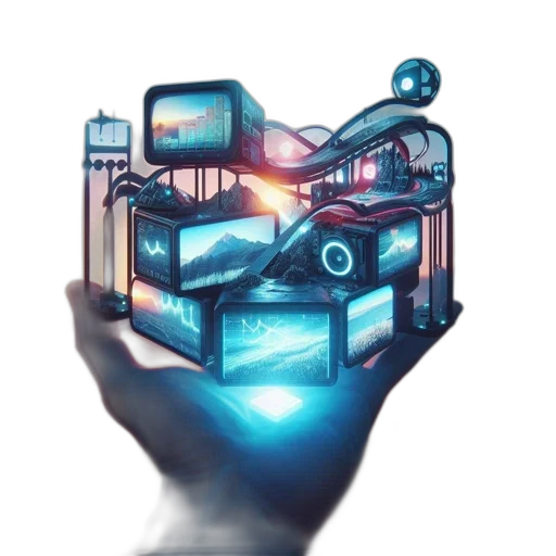 robot, weapon, concept art, cyberpunk transparent PNG cut-out