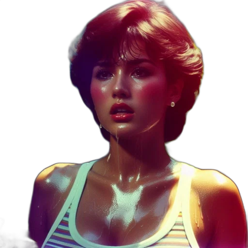 face, robot, photorealistic, vaporwave transparent PNG cut-out
