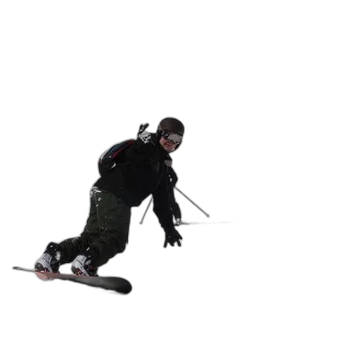 staff, 3d render, concept art, snowboarder transparent PNG cut-out