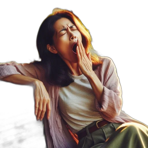photorealistic, oil painting, woman, sits transparent PNG cut-out