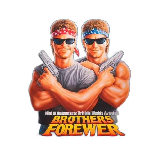 concept art, pixel art, poster, brothers transparent PNG cut-out