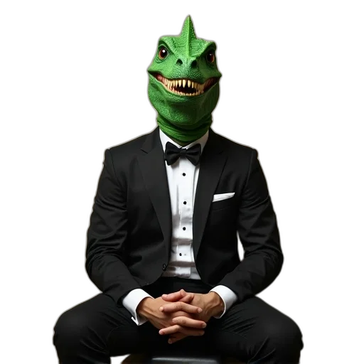 mask, dragon, staff, creature transparent PNG cut-out