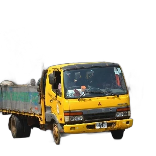 car, yellow, truck, green transparent PNG cut-out