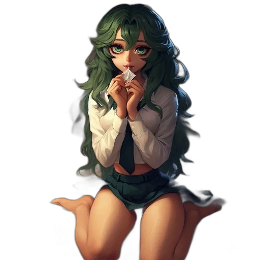 dress, creature, mask, staff transparent PNG cut-out