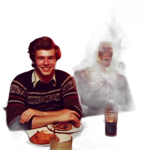 jacket, face, food, bottle transparent PNG cut-out