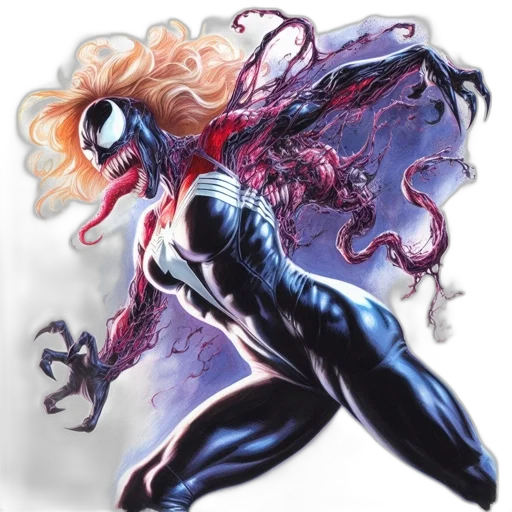 hair, creature, comic book art, concept art transparent PNG cut-out