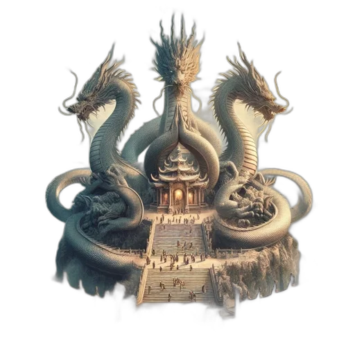 dragon, crown, staff, sword transparent PNG cut-out