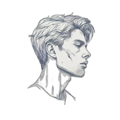 face, hair, creature, jacket transparent PNG cut-out