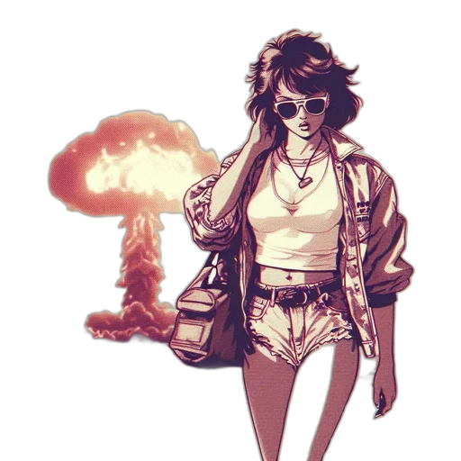 jacket, weapon, comic book art, concept art transparent PNG cut-out