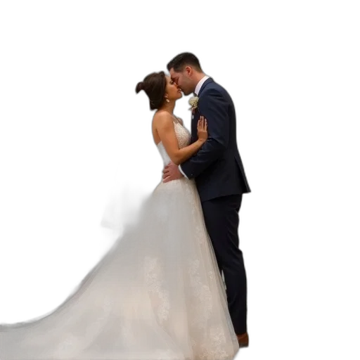 dress, photorealistic, wedding, save transparent PNG cut-out