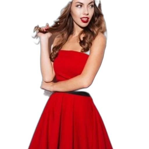 dress, jewelry, photorealistic, red transparent PNG cut-out