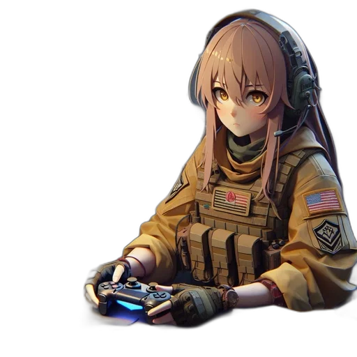 weapon, robot, jacket, face transparent PNG cut-out