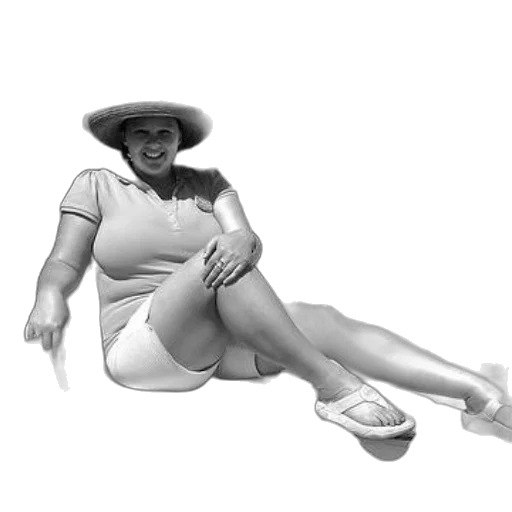 dress, hat, shoes, staff transparent PNG cut-out