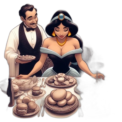 food, comic book art, concept art, luxurious transparent PNG cut-out
