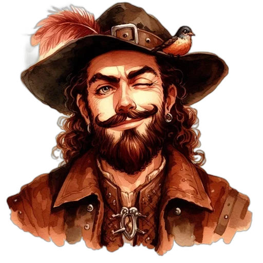 hat, face, fantasy art, photorealistic transparent PNG cut-out