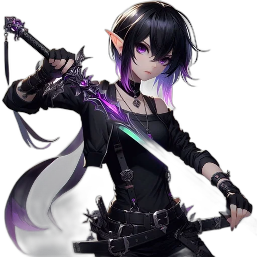 staff, weapon, sword, fantasy art transparent PNG cut-out