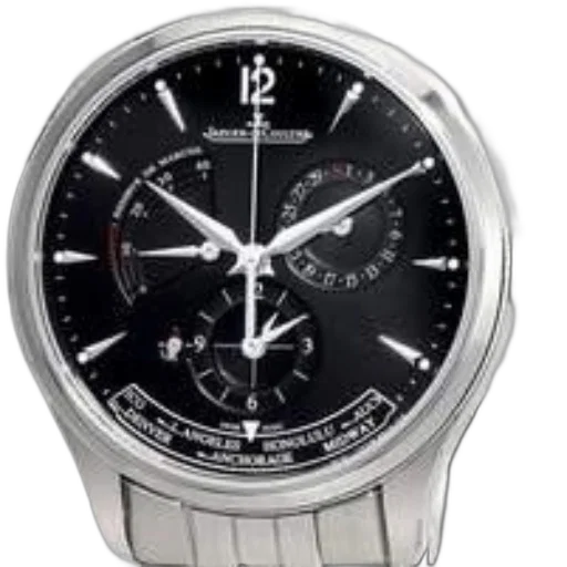 black-faced, watch, silver, band transparent PNG cut-out