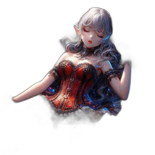 dress, staff, weapon, crown transparent PNG cut-out