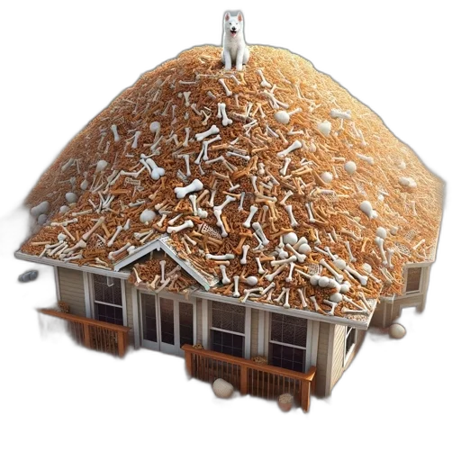 building, 3d render, concept art, house-shaped transparent PNG cut-out