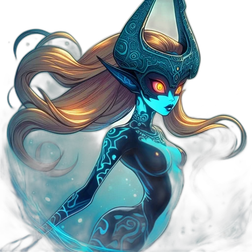 mask, staff, jewelry, fantasy art transparent PNG cut-out