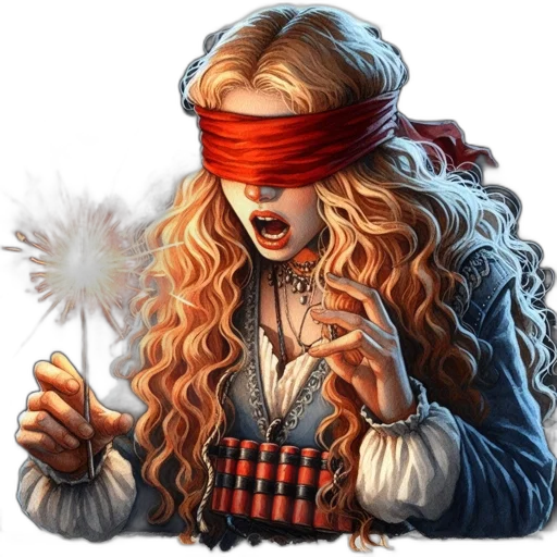 hat, mask, staff, hair transparent PNG cut-out