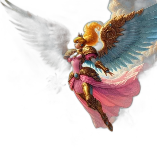 fantasy art, concept art, 3d render, pixel art transparent PNG cut-out