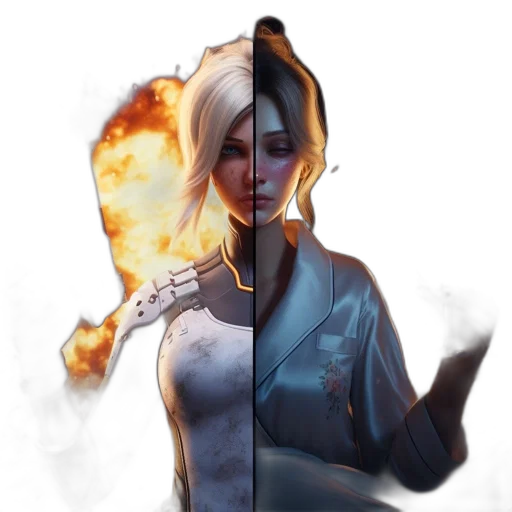 weapon, staff, face, concept art transparent PNG cut-out