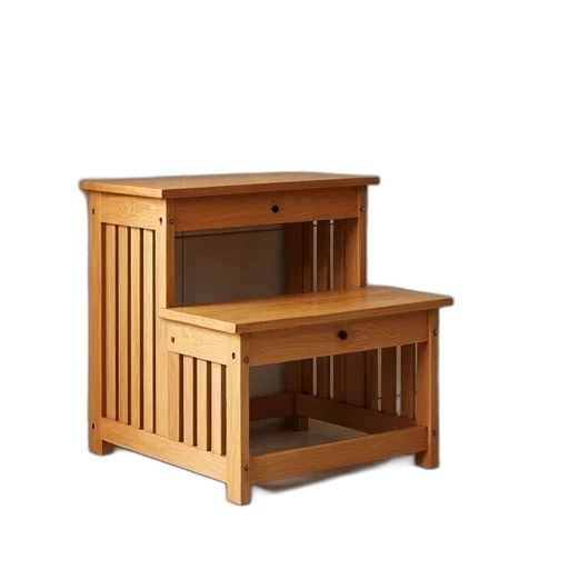 furniture, 3d render, wooden, step transparent PNG cut-out