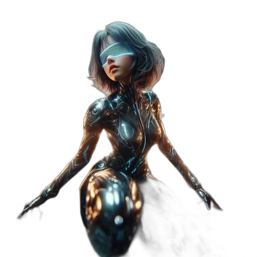 robot, concept art, cyberpunk, fantasy art transparent PNG cut-out