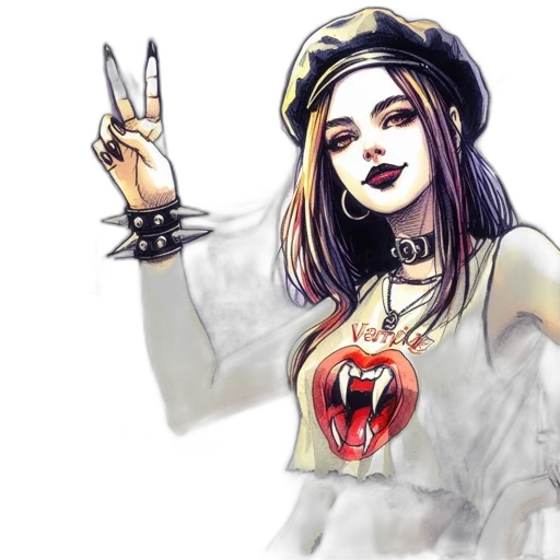 comic book art, concept art, fantasy art, watercolor transparent PNG cut-out